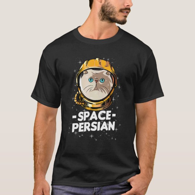 T-shirt L'astronaute spatial perse Cat Mom (Devant)