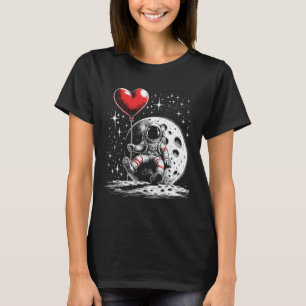 T-shirt L'astronaute spatiale Heart Lloon Saint Valentin