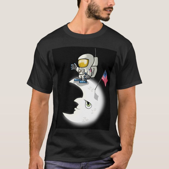 T-shirt L'astronaute sur la Lune (Devant)