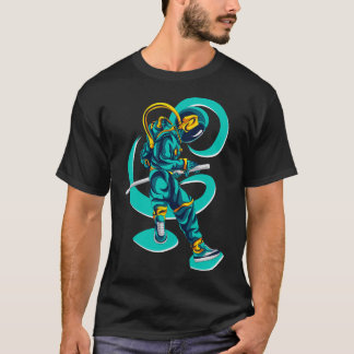 T-shirt L'astronaute Sword combat l'espace Samurai Astrona