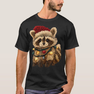T-shirt Latch Hook Yarn Crochet Festive Feral Raccoon And