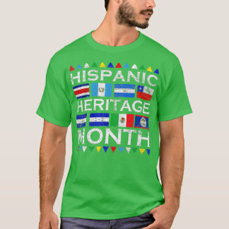 T-shirt Latin Countries Flag Latino National Hispanic Heri