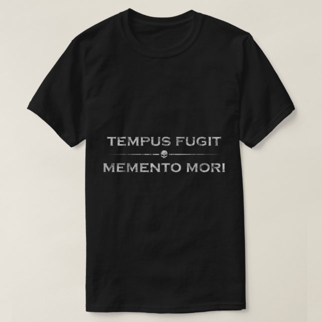T-shirt Latin dire Tempus Fugit Memento Mori (Design devant)