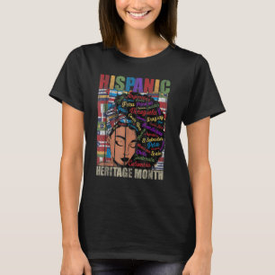 T-shirt Latina Femmes Hispanique Mois du patrimoine Pays l