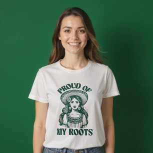 T-shirt Latina Fière de mes racines Mois du patrimoine his
