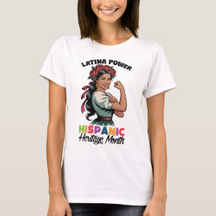 T-shirt Latina Power Mois du patrimoine hispanique Femmes