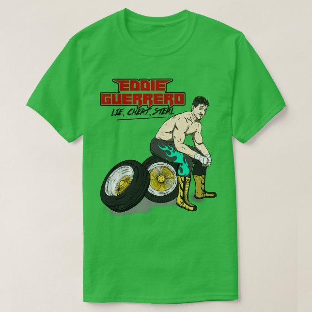T-shirt Latino Heat Lie Cheat Steal (Design devant)