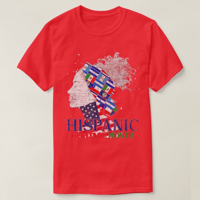 T-shirt Latino Pride Pays Latine Drapeaux Hérite Hispaniqu (Design devant)