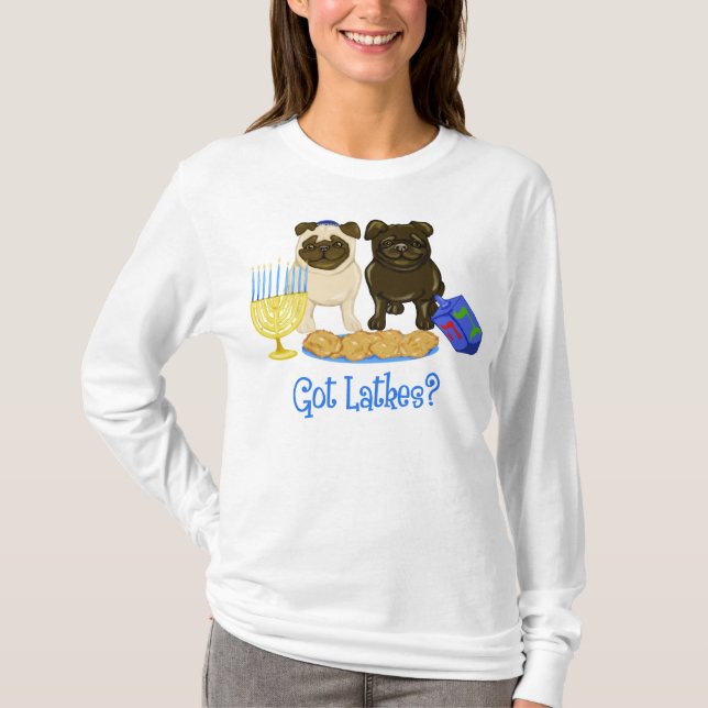 T-shirt Latkes Hanoukka Carlin Tee - shirts (Devant)