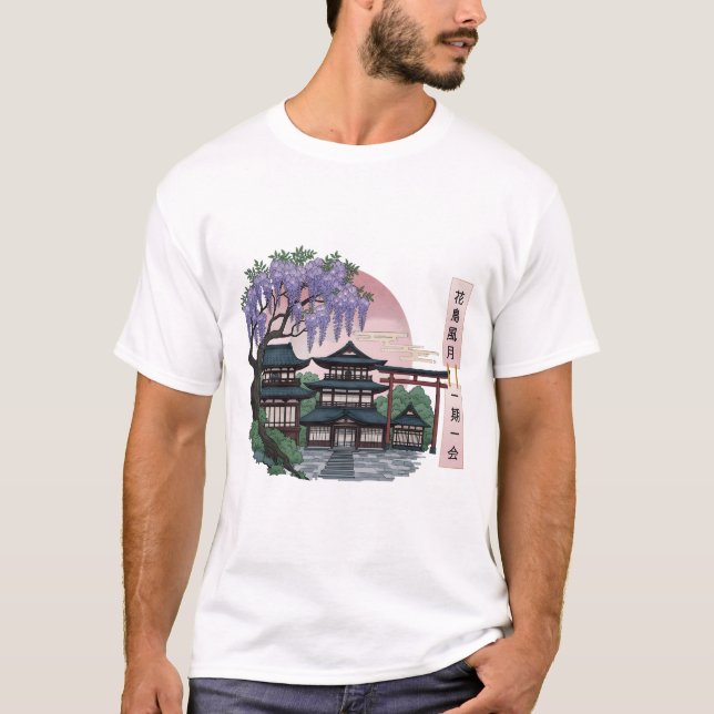 T-shirt l'atmosphère de l'art et de la culture japonaise (Devant)