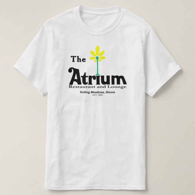 T-shirt L'Atrium Restaurant, Rolling Meadows, IL (Design devant)
