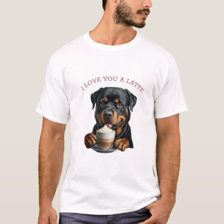 T-shirt Latte Rottweiler