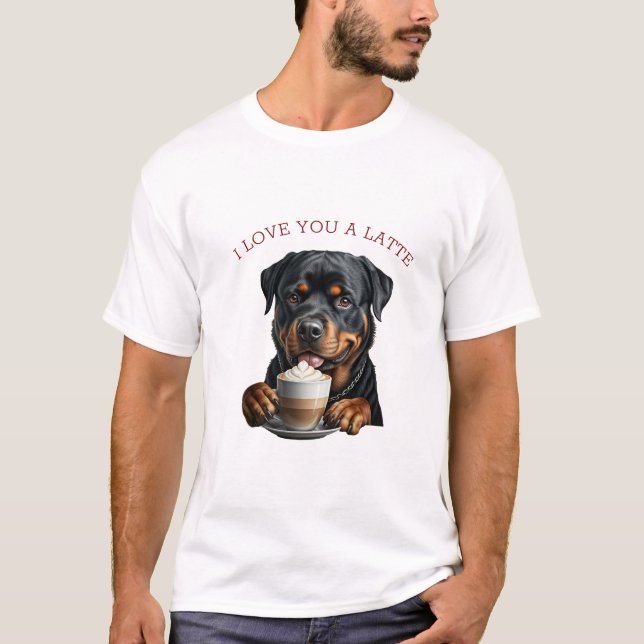 T-shirt Latte Rottweiler (Devant)