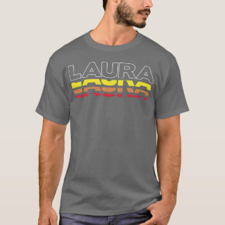 T-shirt Laura First Name Funny Vintage Sunset Laura retro