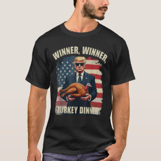 T-shirt Lauréat du Drapeau Américain Turquie Dîner Thanksg
