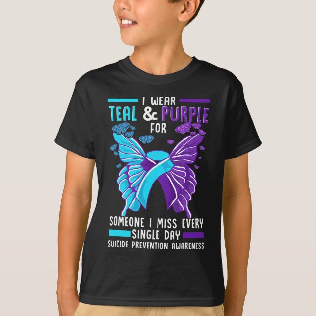 T-shirt Lauréats turquoises et violets de la prévention du (Devant)
