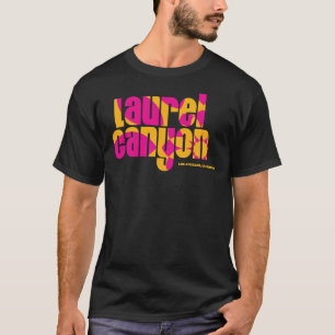 T-shirt Laurel Canyon logo de fleur psychédélique - rose F