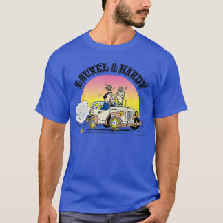 T-shirt Laurel Hardy Comic Book Driving Car funny