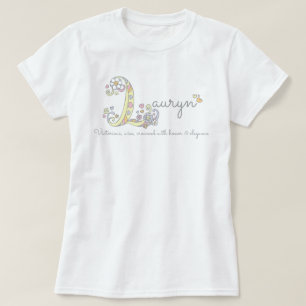 T-shirt Lauryn girls L nom signifiant "monogramme"