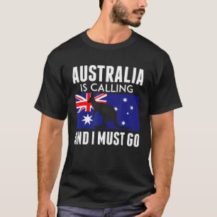 T-shirt L'Australie Appelle Et Je Dois Aller Kangaroo Trav