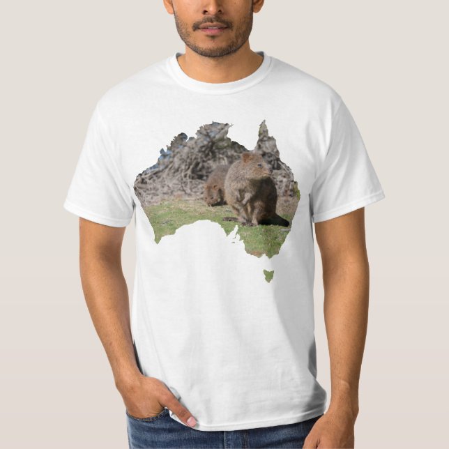 T-shirt L'Australie Décrit L'Herbe Quokka En Forme (Devant)