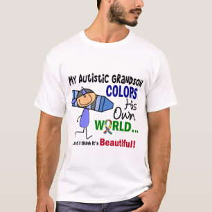 T-shirt L'autisme COLORE SON PROPRE petit-fils du MONDE
