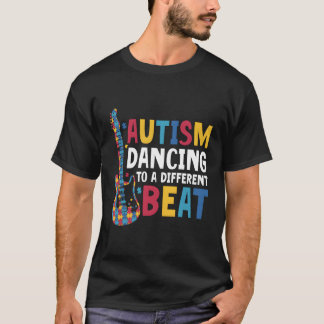 T-shirt L'Autisme Dansant À Une Bataille Différente Pour L