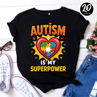 T-shirt L'autisme est mon super pouvoir Neurodiversity Don