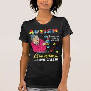 T-shirt L'autisme ne vient pas avec une grand-mère manuell