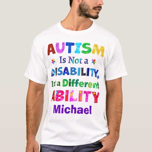 T-shirt L'AUTISME n'est pas un handicap (Devant)