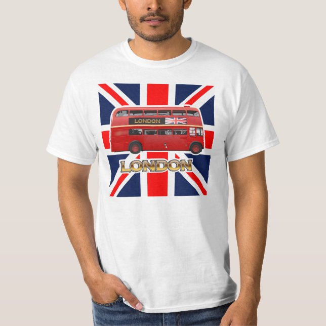 T-shirt L'autobus rouge de Londres d'autobus à impériale (Devant)