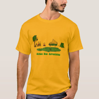 T-shirt L'autobus vert risque la longue chemise de douille
