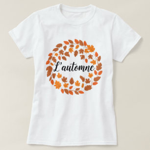 T-shirt L'automne, automne Illustration française, automne
