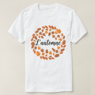 T-shirt L'automne, automne Illustration française, automne