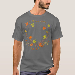 T-shirt L'automne Feuilles Forêt de Coeur Nature Lover Aut
