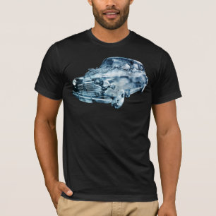 T-shirt lavage de voiture double exposition