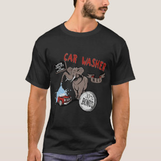 T-shirt Lavage de voiture éléphant