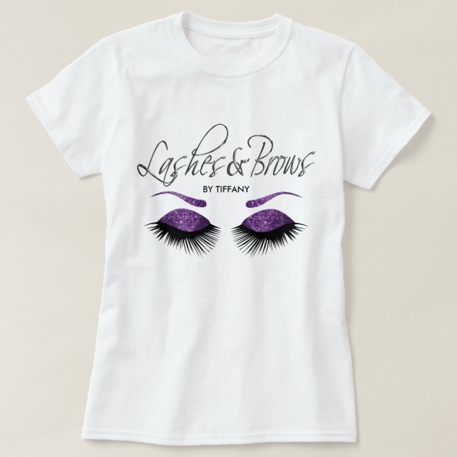 T-shirt Lavage et broussailles - violet (Design devant)