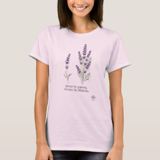 T-shirt Lavande à l'aquarelle élégante, Motivation paisibl