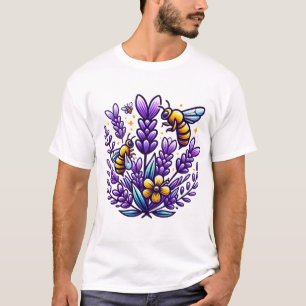 T-shirt Lavande et Sac fourre-tout des abeilles - Aromathé