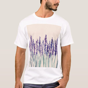 T-shirt Lavande Française : Illustration aquarelle