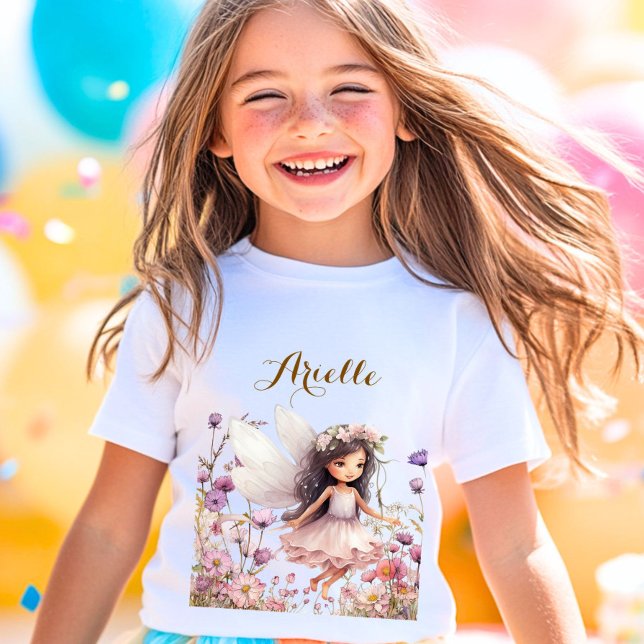 T-shirt Lavande Imaginaire Fée fleur sauvage pastel (Créateur téléchargé)