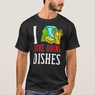 T-shirt Lave-vaisselle Lave-vaisselle Travail Lave-vaissel