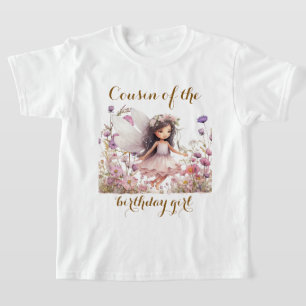 T-shirt Lavender Fairy fleur sauvage cousin de la fille d'