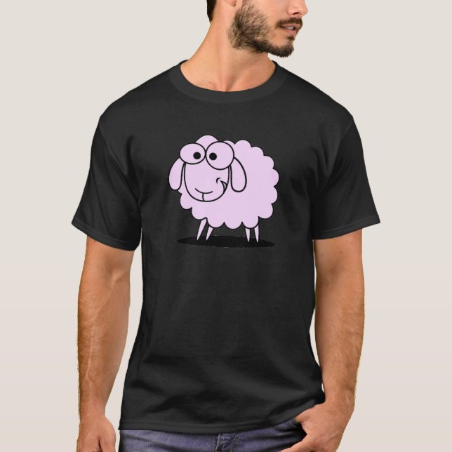 T-shirt Lavender Sheep pour agneau pour enfants animal pou (Devant)