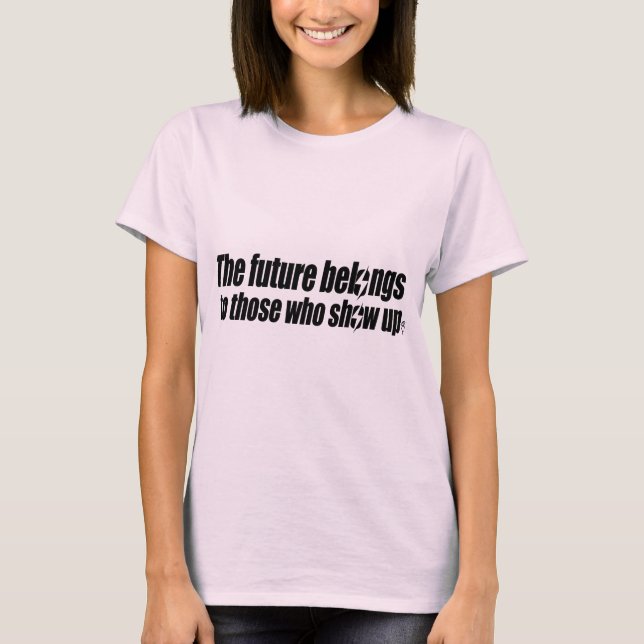T-shirt L'avenir appartient (transparent noir) (Devant)