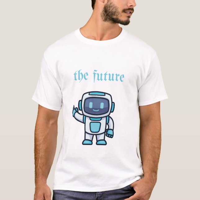 T-shirt L'Avenir - Design robotique mignon (Devant)