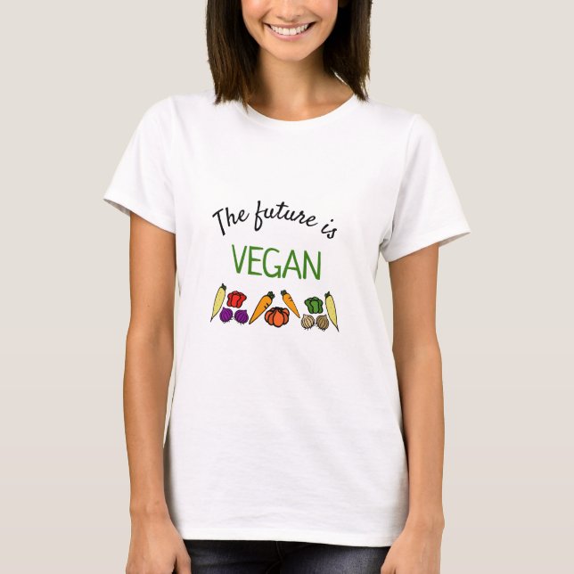 T-shirt L'avenir est VEGAN (Devant)