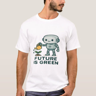 T-shirt L'avenir est vert - Plante d'eau robotique mignon