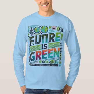 T-shirt L'Avenir Est Vert — Typographie Éco-Pop